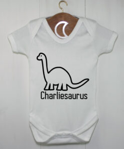 Brontosaurus Baby Grow | Personalised Dinosaur Baby Gifts