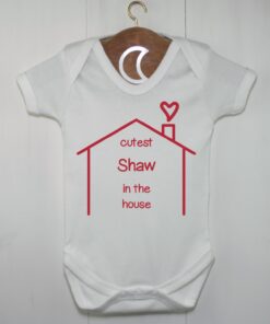 Cutest In The House Baby Grow Red