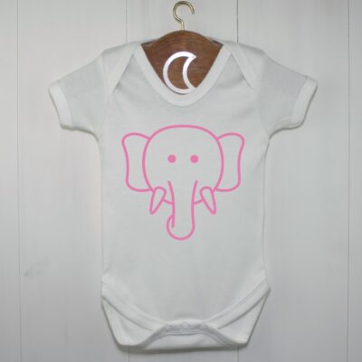 Elephant Baby Grow Pink | Best Baby Clothes