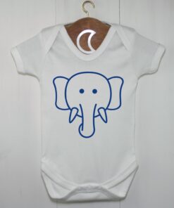 Elephant Baby Grow Royal Blue