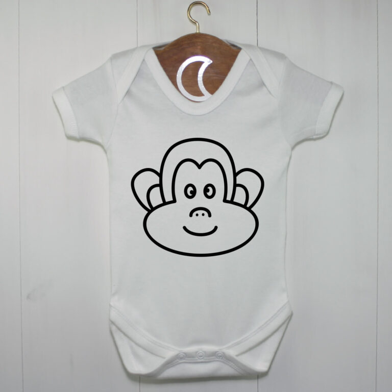 Monkey Baby Grow Black | Funny Gift For Baby