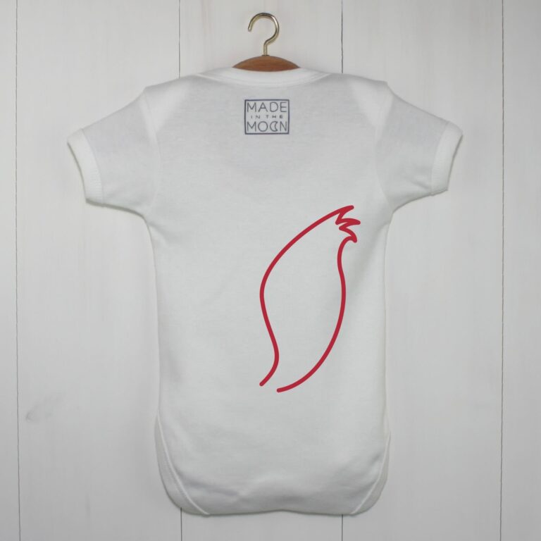 Squirrel Tail Baby Grow Red