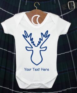 Stag Baby Grow Royal Blue