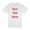 Write Your Text On A Kids T-Shirt Red
