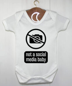 Not A Social Media Baby Grow Black