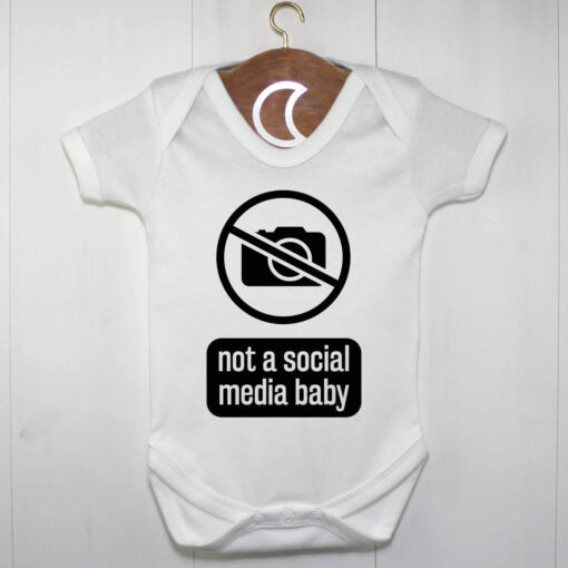 Not A Social Media Baby Grow Black