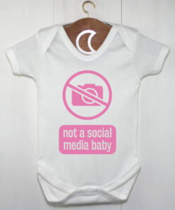 Not A Social Media Baby Grow Pink