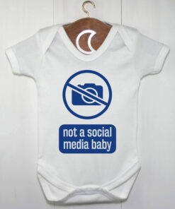 Not A Social Media Baby Grow Royal Blue
