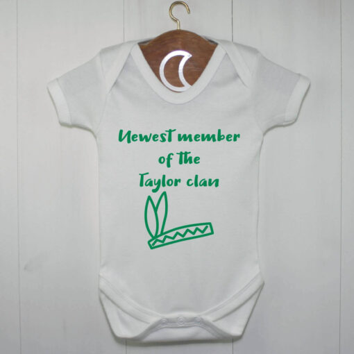 Feathers Newest Member Of The Clan Baby Grow Green