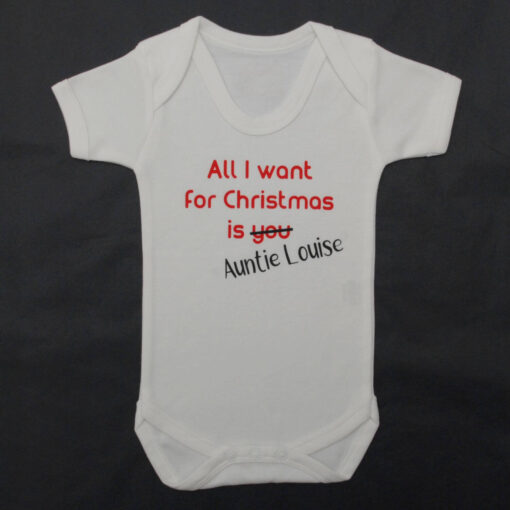 All I Want For Christmas Baby Grow Photo