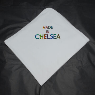 Custom Baby Blanket Rainbow Glitter Text Picture