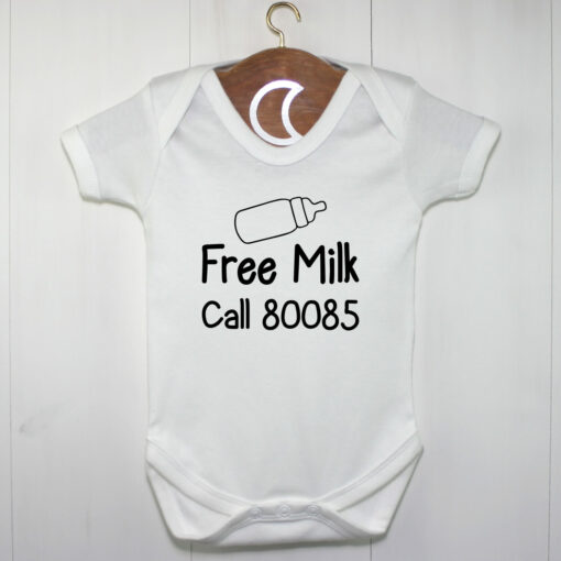 Free Milk Call 80085 Baby Grow