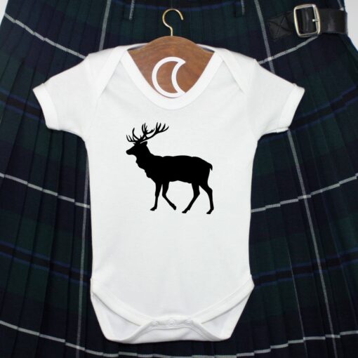 Stag Baby Grow Black
