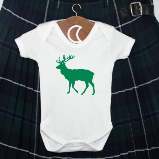 Stag Baby Grow Green