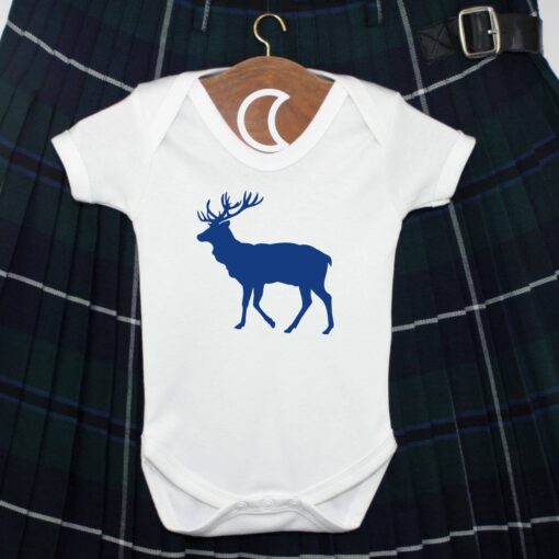Stag Baby Grow Royal Blue