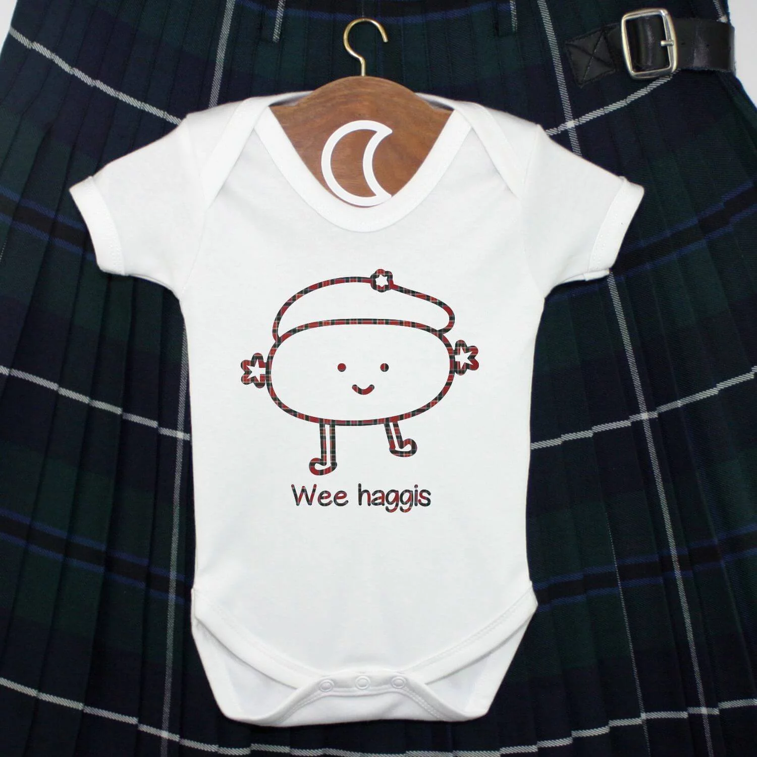 Wee Haggis Baby Grow Red Tartan
